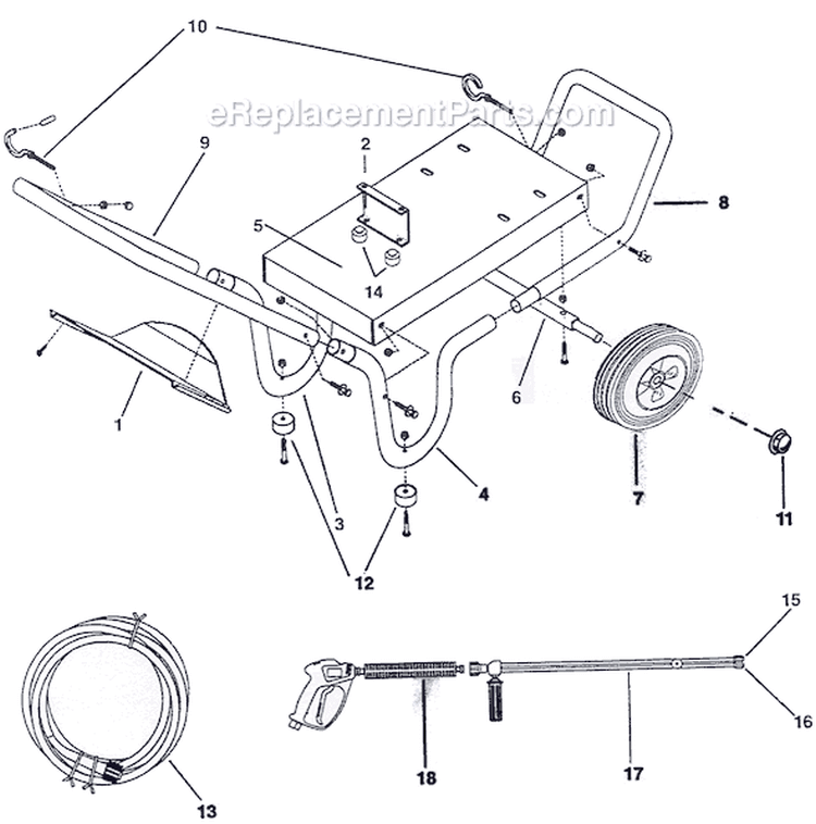 Page A Diagram and Parts List for PW3200  Campbell Hausfeld Pressure Washer